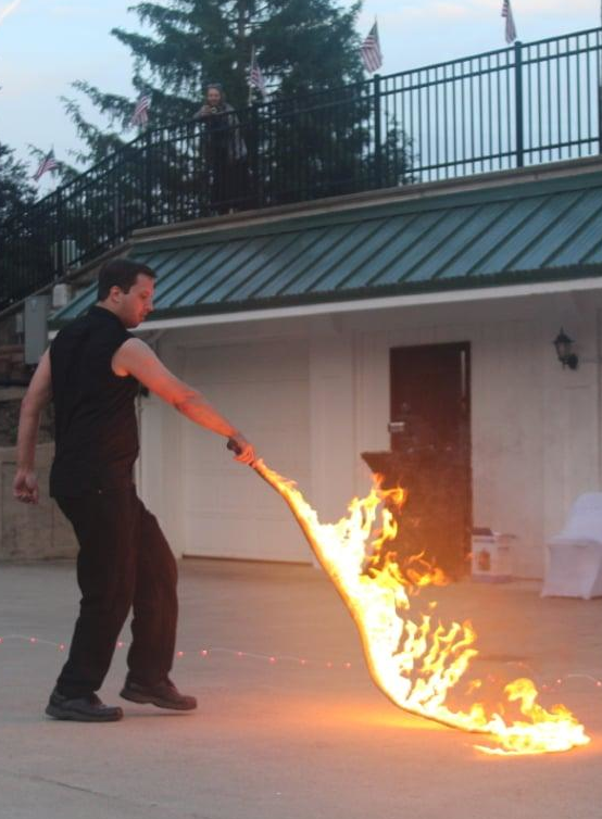 Lakeland Cabaret fire whip performance